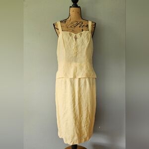 Anne French Yellow Sleeveless Outfit Size 10